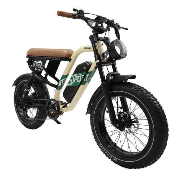 Moto-Style Elcykel Onesport W66, 500W Motor 65NM, Stöd för app, Beige
