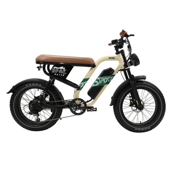 Moto-Style Elcykel Onesport W66, 500W Motor 65NM, Stöd för app, Beige
