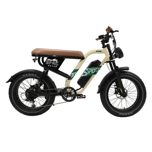 Moto-Style Elcykel Onesport W66, 500W Motor 65NM, Stöd för app, Beige