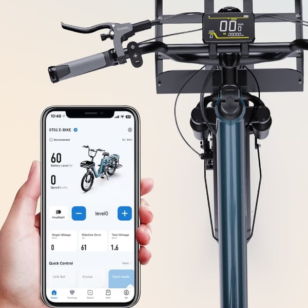 Elcykel för last OneSport OT01, 20", Longtail, 650W motor 48V 27Ah batteri 25 km/h