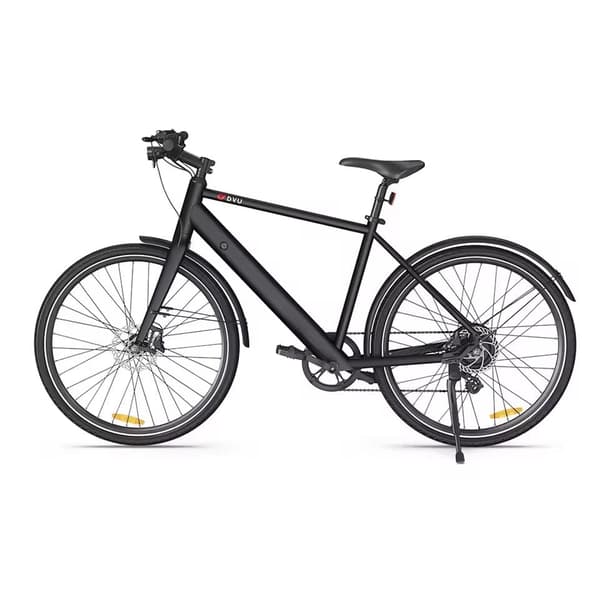 DYU Stroll 1 Elcykel 250W Borstlös Motor 36V 9AH Batteri 700*38C Däck Dubbla Hydrauliska Skivbromsar Vuxen Elcykel--svart