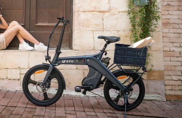 DYU T1 Elcykel 36V10AH Batteri 20-tums Däck 250W Borstlös Motor Dubbla Skivbromsar Elcykel för Vuxna