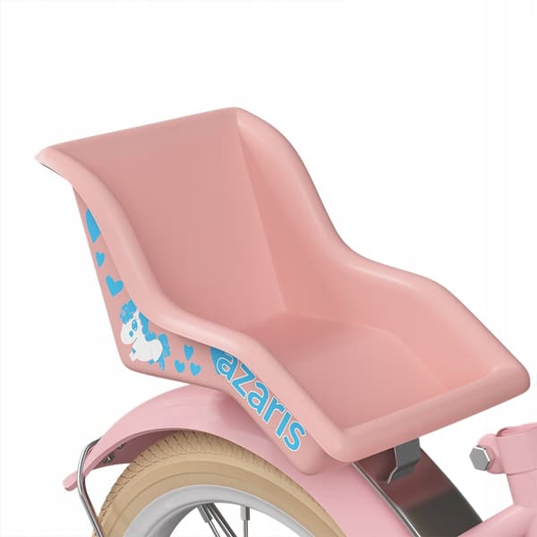 FLICKACYKEL BARN ROSA 16 TUM CYKELHÅLLARE KORG