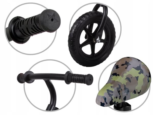 Kidwell Rebel Balanscykel 12" Svart, Grön