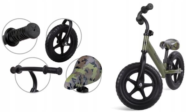 Kidwell Rebel Balanscykel 12" Svart, Grön