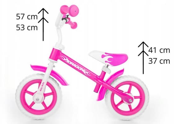 Milly Mally Dragon 10 Balanscykel Rosa