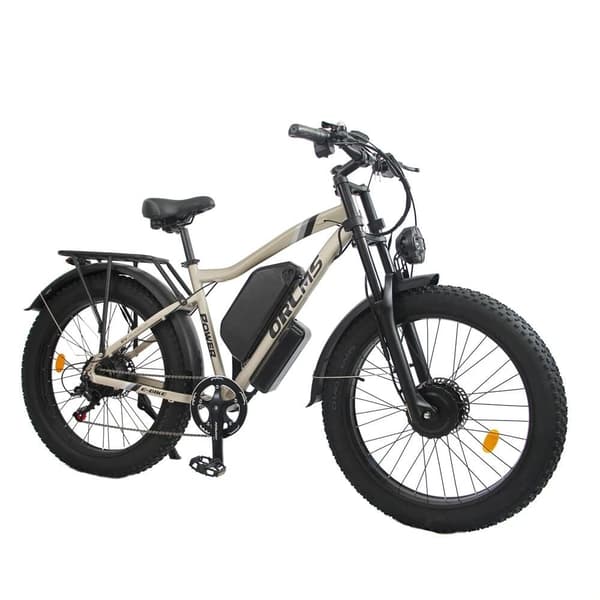 Elcykel ORLMS MX500 2000W, 60 km/h, 52V 25Ah, store 26x4.0 tommer dæk full suspension