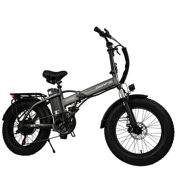 Sähköpyörä Gerpsi DZ-2002 750W, 45 km/h, 48V 13Ah, 20x4.0 tuuman renkaat, taitettava, harmaa