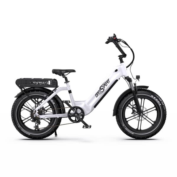 Onesport OT08 20'' sähköpyörä, jossa askellus, 500 W moottori, huippunopeus noin 40 km/h, 18 Ah akku, hydraulinen jarru, 7 vaihdetta, 20*4.0 rengas