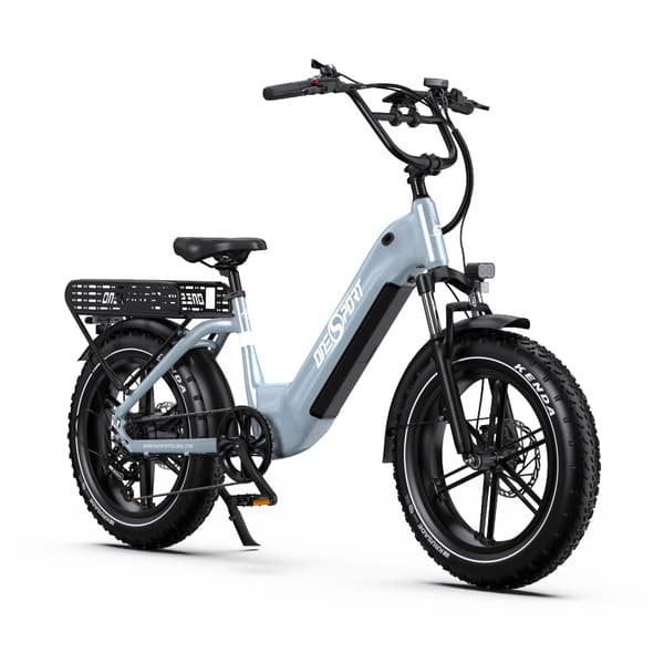 Onesport OT08 20'' sähköpyörä, jossa askellus, 500 W moottori, huippunopeus noin 40 km/h, 18 Ah akku, hydraulinen jarru, 7 vaihdetta, 20*4.0 rengas