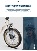 Miniatyrbillede 9 af 11: OneSport OT16-2 20'' city elcykel, 250W motor, 48V 17Ah batteri, foldbar, 60-120 km rækkevidde, Shimano 7-gear