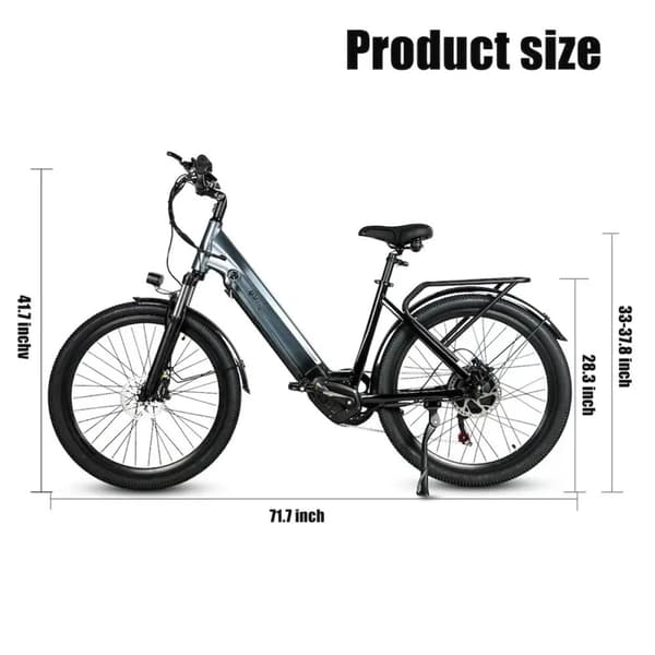 Pendler elcykel CMACEWHEEL L26, 26", 950W 48V 17Ah