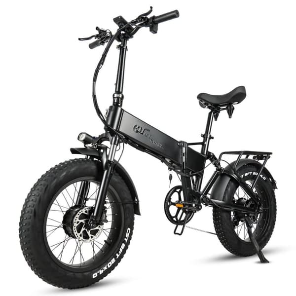 Sammenklappelig elcykel med fat CMACEWHEEL RX20MAXT, dobbelt motor 1500W, sort