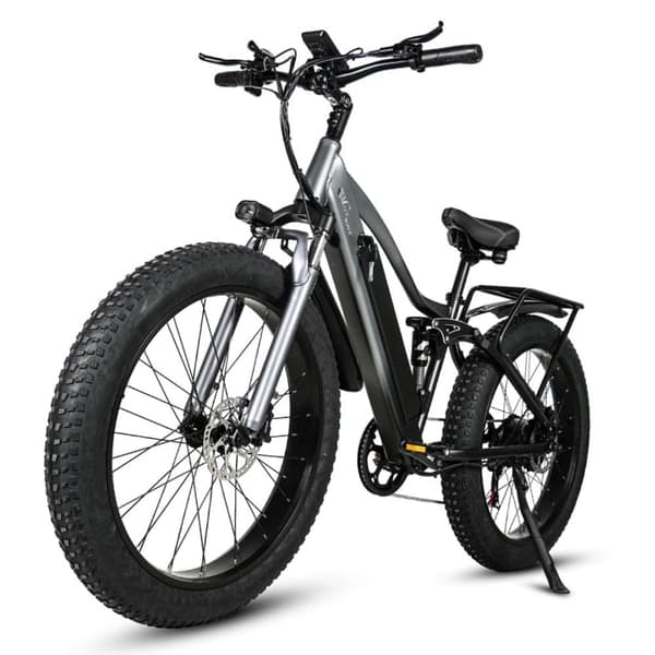Elektrisk mountainbike CMACEWHEEL TP26, 750W 17Ah, 26"*4.0 Fatbike - Grå Sort