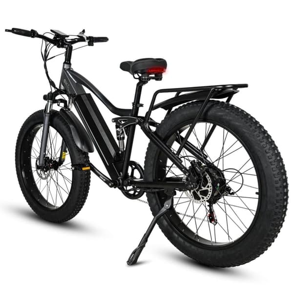 Elektrisk mountainbike CMACEWHEEL TP26, 750W 17Ah, 26"*4.0 Fatbike - Grå Sort
