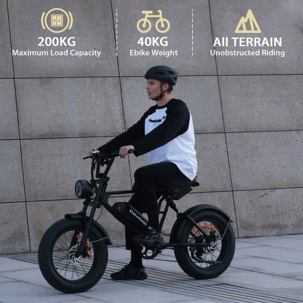 Elekwheels E6 sähköpyörä - 1000W harjaton moottori, 48V 15.6Ah akku, nopeus 25km/h, toimintasäde 60-100km