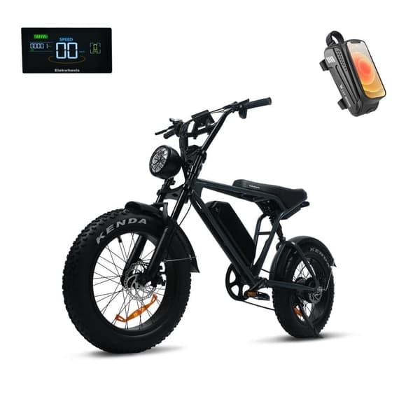 Elekwheels E6 sähköpyörä - 1000W harjaton moottori, 48V 15.6Ah akku, nopeus 25km/h, toimintasäde 60-100km