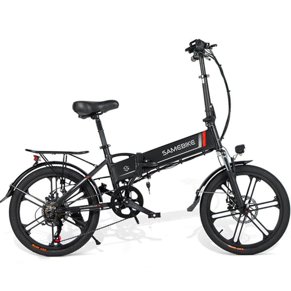 Taitettava sähköinen vaelluspyörä Samebike 20LVXD30-II, moottori 350 W, 20", 48 V 10,4 Ah akku