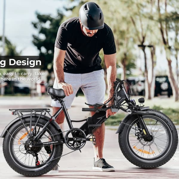 Sammenklappelig elcykel SAMEBIKE LOTDM200-II, Motor 750W 48V, Smart NFC