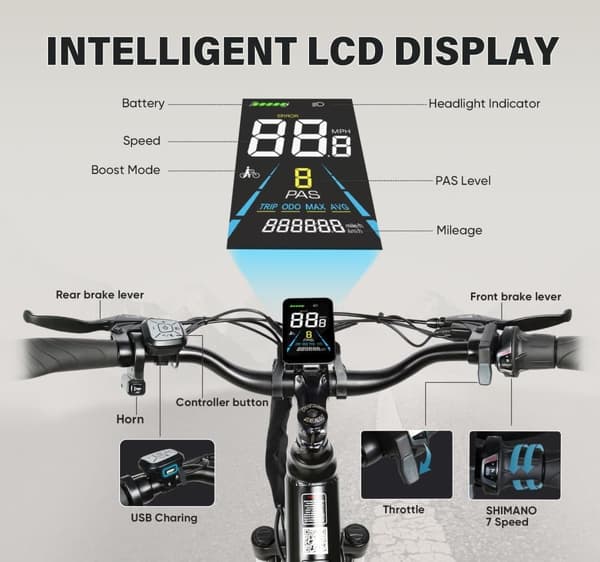 Urban Elcykel SAMEBIKE RS-A01 Pro-T, 500W 36V 15Ah