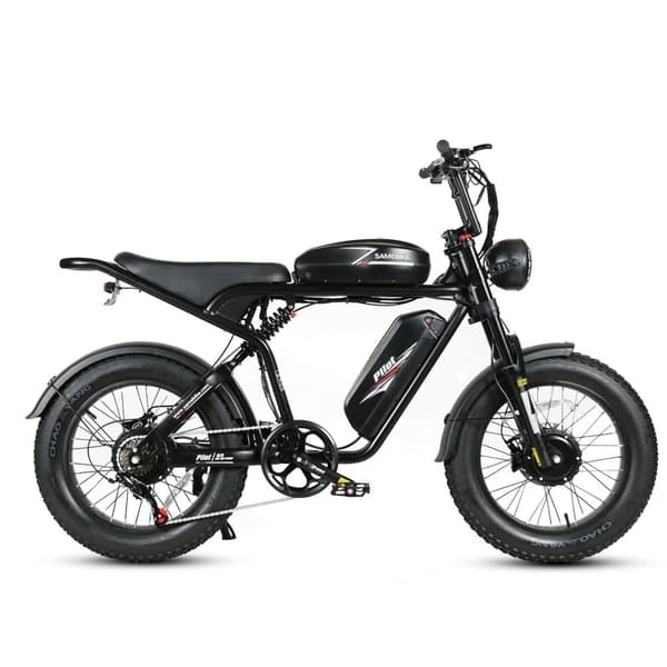 Sähköpyörä SAMEBIKE M20-III, moottori 2000 W, 48 V 36 Ah kaksoisakku