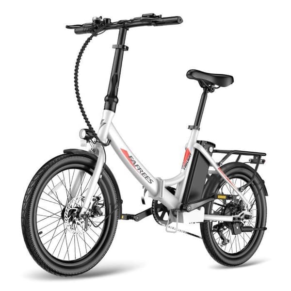 Elcykel FAFREES F20 Light - Motor 250W Batteri 36V16.75Ah Assisterad Räckvidd 130KM Mekanisk Skivbroms - Vit
