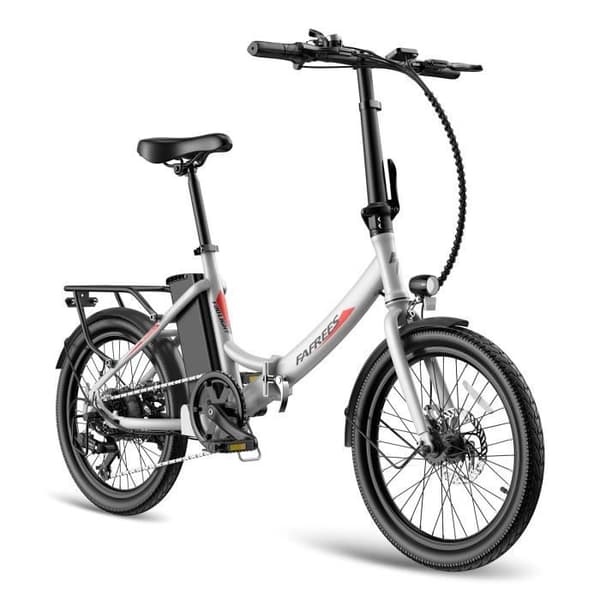 Elcykel FAFREES F20 Light - Motor 250W Batteri 36V16.75Ah Assisterad Räckvidd 130KM Mekanisk Skivbroms - Vit