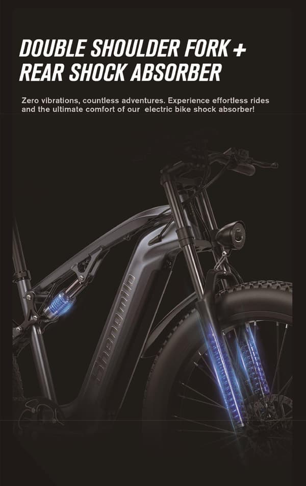 Terrängklar Elcykel 1000W – Shengmilo MX05 med Stort Batteri & Hydrauliska Bromsar