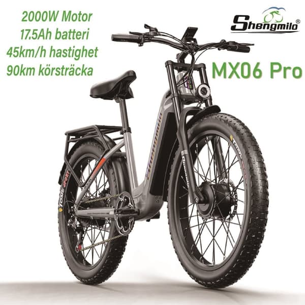 Shengmilo MX06pro Vit – Elcykel med 2000W Toppeffekt & 50 km/h Maxhastighet