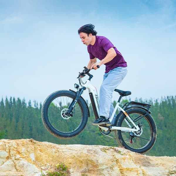Shengmilo MX06 17.5AH elcykel för vuxna, 500W motor, 26*3.0 breda däck, 42 km/h, 75 km räckvidd, Samsung-batteri, aluminiumram