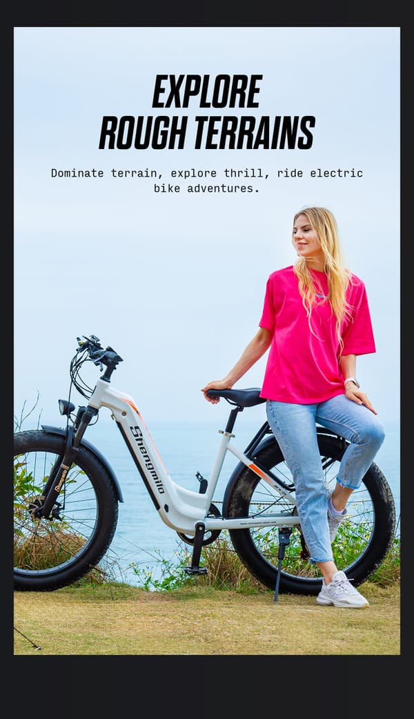 Shengmilo MX06 500W motor 17.5AH elcykel för vuxna, 75 km räckvidd, 42 km/h, 26*3.0 breda däck, Samsung-batteri, aluminiumram