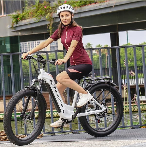 Shengmilo MX06 500W motor 17.5AH elcykel för vuxna, 75 km räckvidd, 42 km/h, 26*3.0 breda däck, Samsung-batteri, aluminiumram