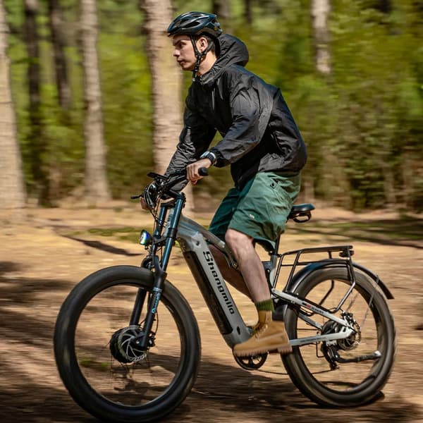 Shengmilo S600 17,5AH batteri 1000W*2 motorer elcykel för vuxna, 45 km/h, 75 km räckvidd, 26*3,0 breda däck, dubbla motorer, Samsung-batteri