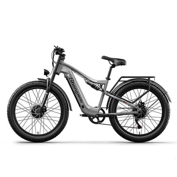 Shengmilo S600 17,5AH batteri 1000W*2 motorer elcykel för vuxna, 45 km/h, 75 km räckvidd, 26*3,0 breda däck, dubbla motorer, Samsung-batteri