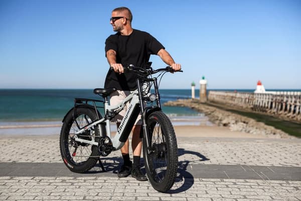 Shengmilo S600 1000W*2 motorer, 48V 17.5AH batteri, 45 km/h, 75 km räckvidd, 26*3.0 breda däck, dubbla motorer, elcykel för vuxna