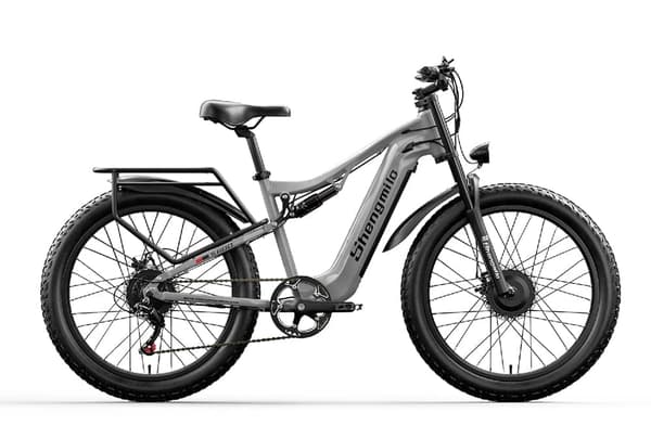 Shengmilo S600 1000W*2 motorer, 48V 17.5AH batteri, 45 km/h, 75 km räckvidd, 26*3.0 breda däck, dubbla motorer, elcykel för vuxna