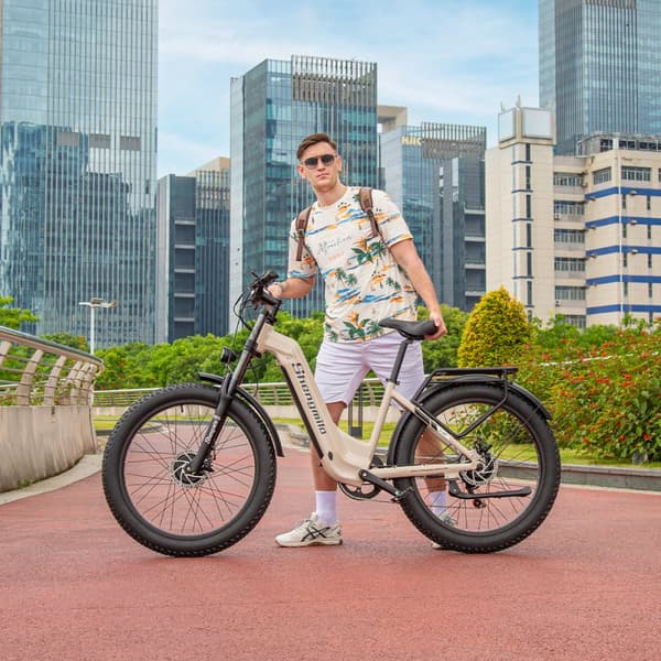 Shengmilo S700 1000W*2 motor 48V 17.5AH batteri vuxen elcykel, hastighet 45 km/h, uthållighet 75 km, 26*3.0 breda däck, dubbelmotor, Samsung batteri