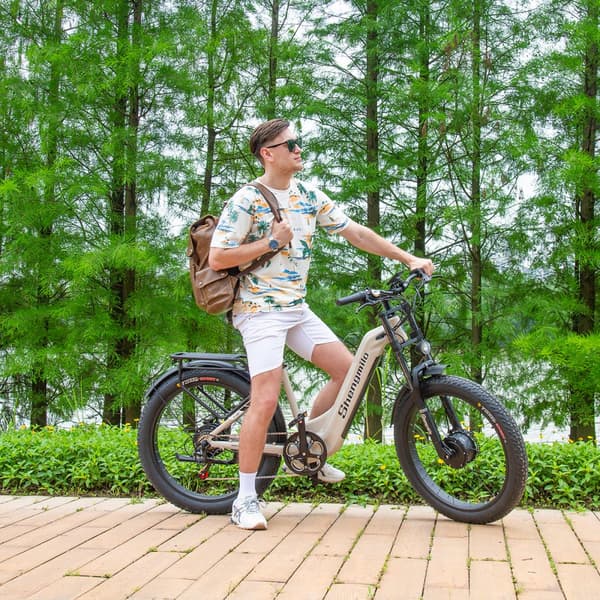 Shengmilo S700 1000W*2 motor 48V 17.5AH batteri vuxen elcykel, hastighet 45 km/h, uthållighet 75 km, 26*3.0 breda däck, dubbelmotor, Samsung batteri