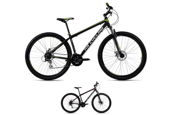 Mountainbike hardtail 29'' Xceed sort aluminiumsstel 24 gear M824M