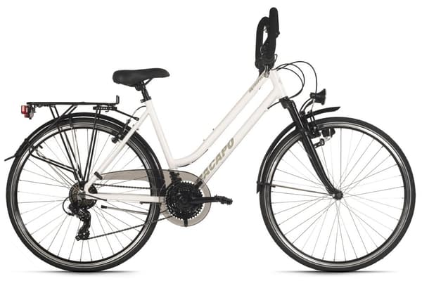 DaCapo trekkingcykel dame aluminiumsstel 28'' Metropolis blå eller hvid M400T