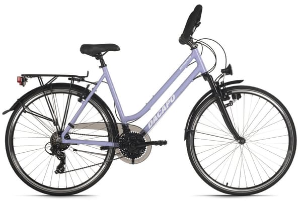DaCapo trekkingcykel dame aluminiumsstel 28'' Metropolis blå eller hvid M400T