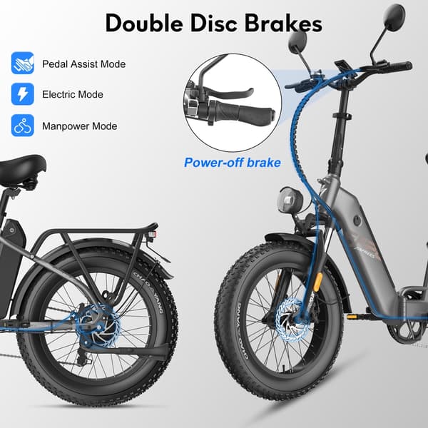 Fafrees FF20 Polar City elcykel, 500W motor, tophastighed 45 km/t, 24AH batteri, op til 150 km rækkevidde (PAS), L1e-B certificeret