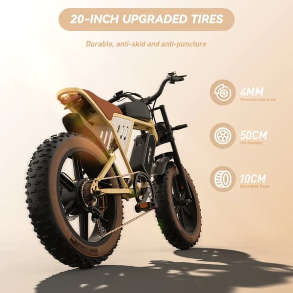 Sähköpyörä JANSNO X70 750W 45km/h 48V 34Ah 20 x 4.0 tuuman renkaat täysjousitus