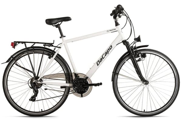DaCapo trekkingcykel til mænd 28'' Montreal touringcykel med 21 gear M404T Hvid 53 cm