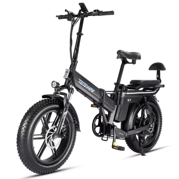 TESWAY-X7 20'' foldbar elcykel, 750W motor, maksimal hastighed op til 45 km/t, 25Ah/30AH batteri (valgfrit), hydrauliske bremser, Shimano 7-gear
