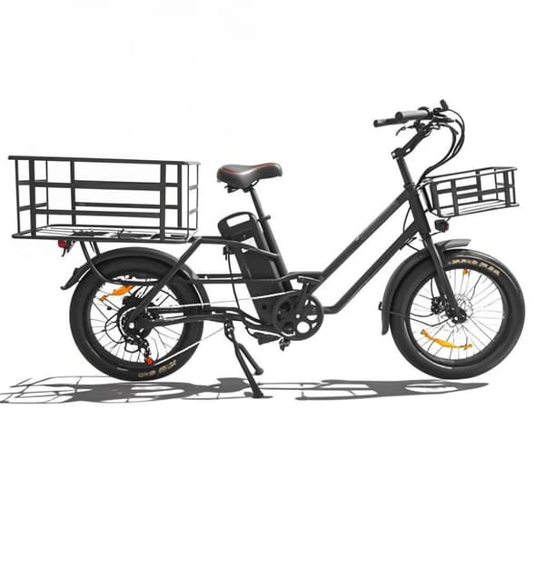 Lamtier K750 20'' sähköpyörä kuorma-autoille, 750 W moottori, 20,8 Ah akku, toimintasäde sähköllä jopa 75–85 km, huippunopeus jopa 45 km, 7-vaihteinen