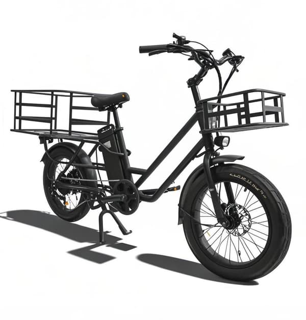 Lamtier K750 20'' sähköpyörä kuorma-autoille, 750 W moottori, 20,8 Ah akku, toimintasäde sähköllä jopa 75–85 km, huippunopeus jopa 45 km, 7-vaihteinen