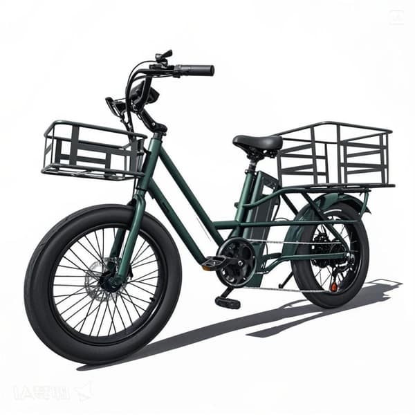 Lamtier K750 20'' sähköpyörä kuorma-autoille, 750 W moottori, 20,8 Ah akku, toimintasäde sähköllä jopa 75–85 km, huippunopeus jopa 45 km, 7-vaihteinen