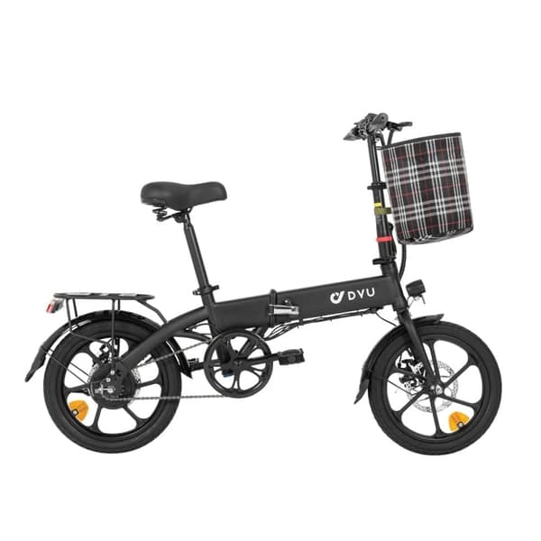 Elcykel DYU A1F Pro, Motor 36V 250W, Helt Hopfällbar, Svart