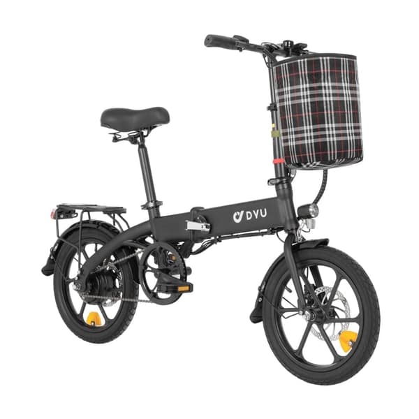 Elcykel DYU A1F Pro, Motor 36V 250W, Helt Hopfällbar, Svart